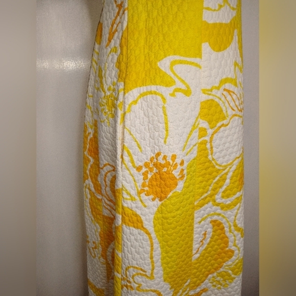 VINTAGE HAWAIIAN COTTON PIQUE LUAU GOWN - Picture 9 of 10